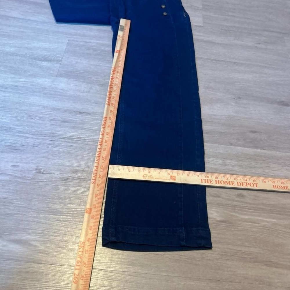 2000s Baggy Blue Wide Leg Canvas Pants 28x30 Y2K Vintage Grunge - Picture 2 of 6